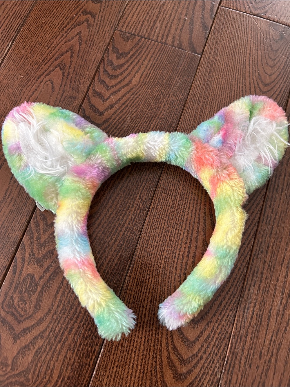 🔥 5/$25 - Pastel Rainbow Fuzzy Wolf Ear Headband
